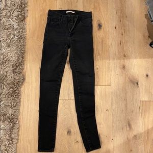 High waisted black jeans